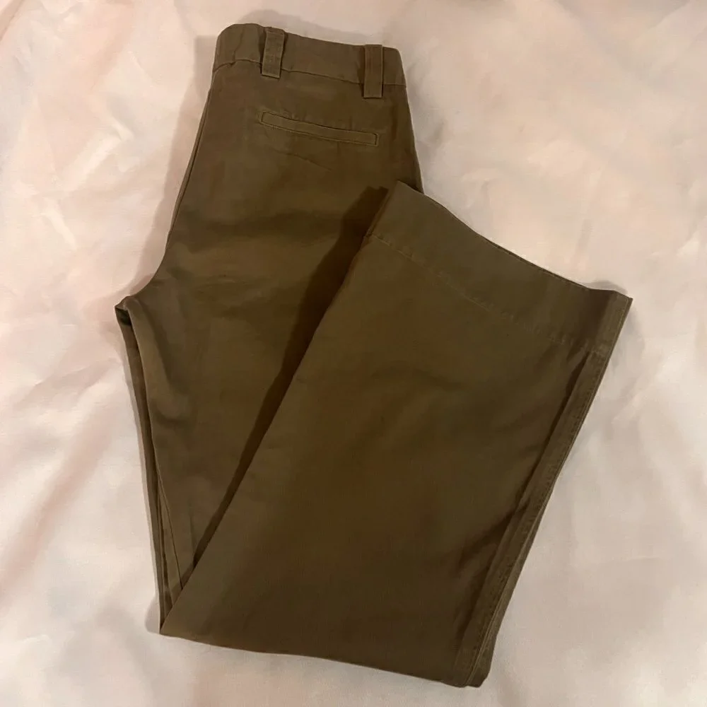 Bitten By Sarah Jessica Parker Olive Green Straight Pants - Picture 6 of 7